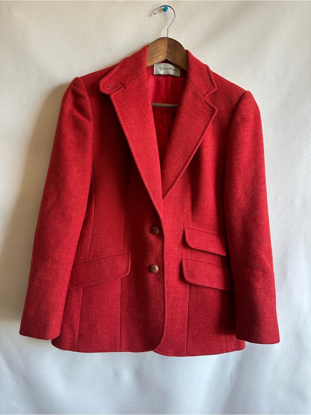 Evan-Picone 100% Wool Blazer with Suede Elbow Patches